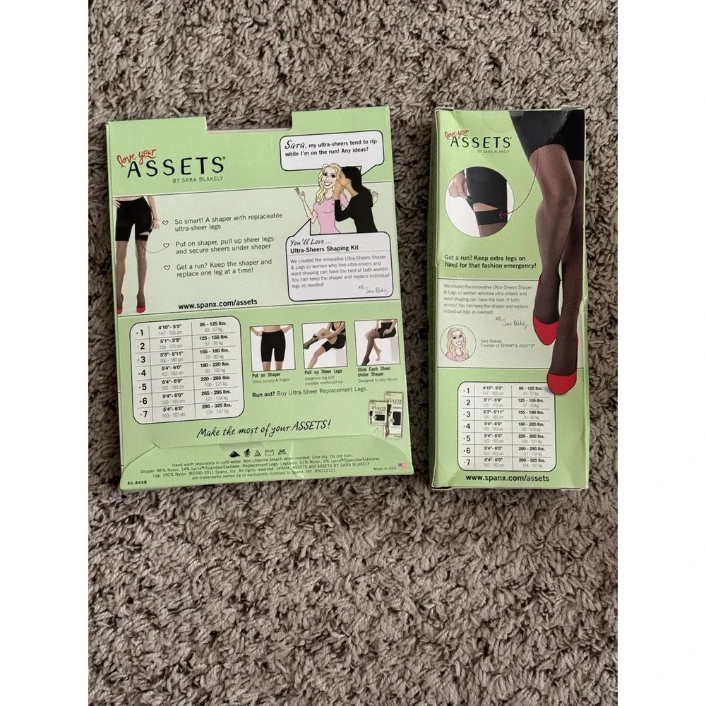 Spanx Stockings Love Your Assets Ultra Sheer Shaping Kit Nude‎ AND Replacement